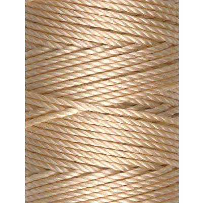 C-Lon Tex 400 Heavy Weight Bead Cord, Wheat - 1.0mm, 36 Yard Spool - Barrel of Beads