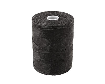 C-Lon Micro Bead Cord, Black - 0.12mm, 320 Yard Spool - Barrel of Beads