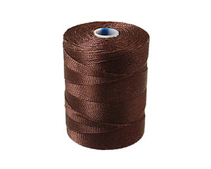 C-Lon Micro Bead Cord, Chocolate - 0.12mm, 320 Yard Spool - Barrel of Beads