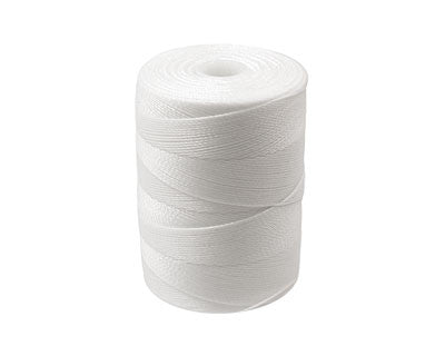 C-Lon Micro Bead Cord, White - 0.12mm, 320 Yard Spool - Barrel of Beads