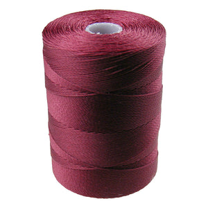 C-Lon Micro Bead Cord, Wine - 0.12mm, 320 Yard Spool - Barrel of Beads