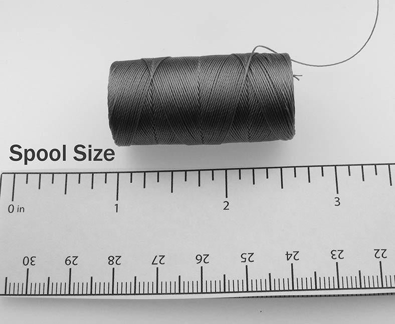 C-Lon Micro Bead Cord (Tex 70), Antique Brown - 0.12mm, 100 Yard Spool