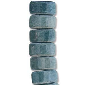 Czech Glass 9 x 17mm Carrier Bead Two Hole - Blue Luster - 15 Beads