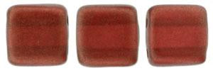 Czechmate 6mm Square Glass Czech Two Hole Tile Bead, Halo - Sangreal