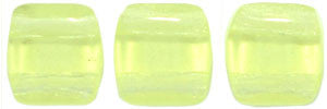 Czechmate 6mm Square Glass Czech Two Hole Tile Bead, Jonquil - Barrel of Beads