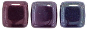 Czechmate 6mm Square Glass Czech Two Hole Tile Bead, Ruby - Vega - Barrel of Beads