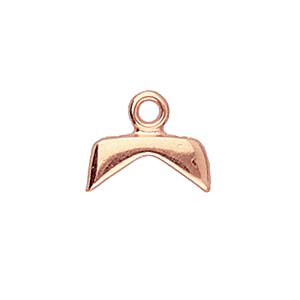 Koutalas, Chevron Bead End Rose Gold Plate, 2 pieces