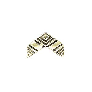 Koudouro, Chevron Bead Substitute Antique Brass Plate, 4 pieces