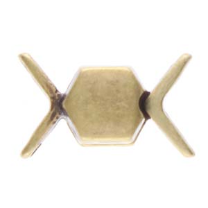 Vorino II, Chevron Magnetic Clasp Antique Brass Plate, 1 piece