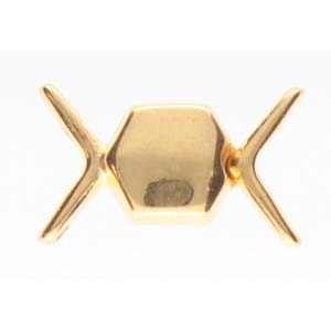 Vorino II, Chevron Magnetic Clasp 24K Gold Plate, 1 piece