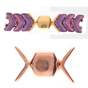 Vorino II, Chevron Magnetic Clasp Rose Gold Plate, 1 piece