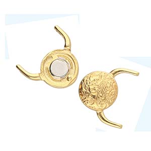 Souda II, 11/0 Magnetic Clasp Clasp 24K Gold Plate, 1 piece
