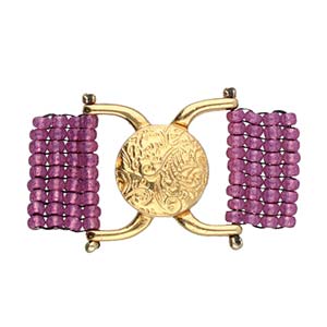 Souda II, 11/0 Magnetic Clasp Clasp Rose Gold Plate, 1 piece