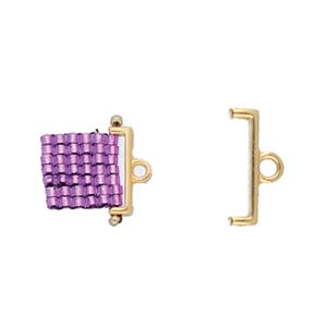 Topolia II, Delica Bead End 24K Gold Plate, 4 pieces