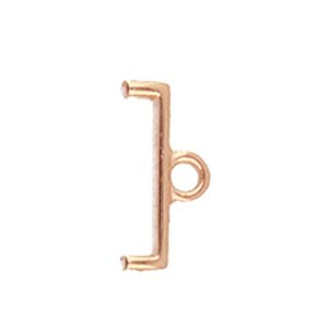 Topolia II, Delica Bead End Rose Gold Plate, 4 pieces