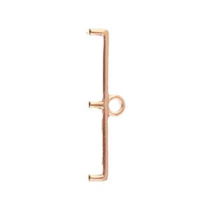 Topolia III, Delica Bead End Rose Gold Plate, 2 pieces