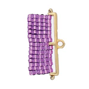 Topolia III, Delica Bead End 24K Gold Plate, 2 pieces