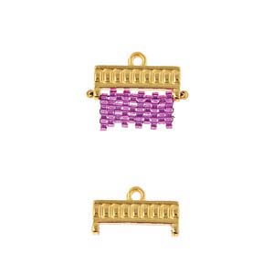 Kouroupa, Delica Bead End 24K Gold Plate, 2 pieces