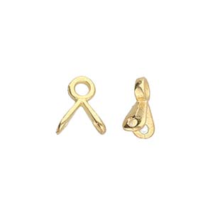 Triades, Gemduo Bead End 24K Gold Plate, 4 pieces