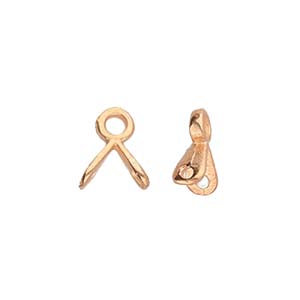 Triades, Gemduo Bead End Rose Gold Plate, 4 pieces
