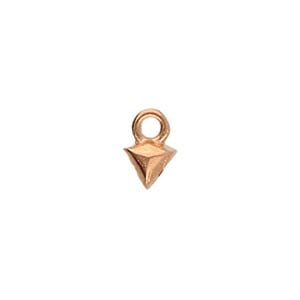 Kleftiko, Gemduo Bead End Rose Gold Plate, 4 pieces