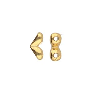 Mitakas, Gemduo Side Bead  24K Gold Plate, 4 pieces