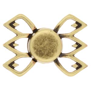 Fylakopi III, Gemduo Magnetic Clasp Antique Brass Plate, 1 piece