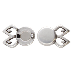 Fylakopi II, Gemduo Magnetic Clasp Antique Silver Plate, 1 piece