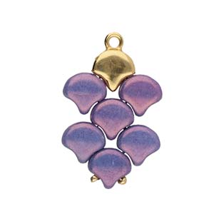 Kastro, Ginko Bead End Rose Gold Plate, 4 pieces