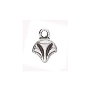 Modestos, Ginko Bead End Antique Silver Plate, 4 pieces