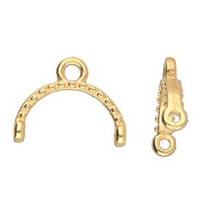 Skaloti II, Delica Bead End 24K Gold Plate, 2 pieces