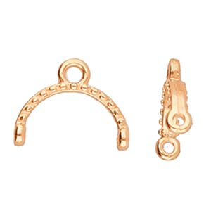 Skaloti II, Delica Bead End Rose Gold Plate, 2 pieces