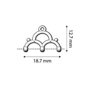 Lakos III, 8/0 Bead End 24K Gold Plate, 2 pieces