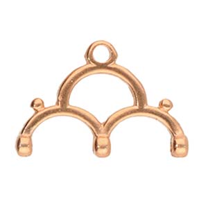 Lakos III, 8/0 Bead End Rose Gold Plate, 2 pieces