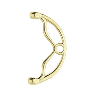 Sitanos II, 8/0 Bead End Antique Brass Plate, 2 pieces