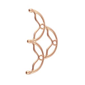 Sitanos III, 8/0 Bead End Rose Gold Plate, 2 pieces
