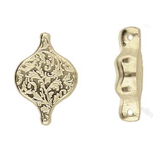 LiotrI VI, Paisley Connector Antique Brass Plate, 2 pieces