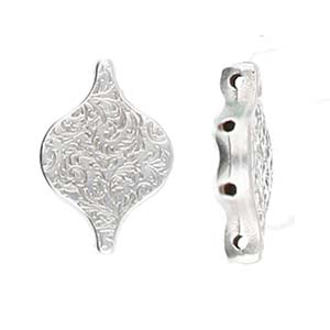 LiotrI VI, Paisley Connector Antique Silver Plate, 2 pieces