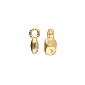 Vourkoti, Superduo Bead end 24K Gold Plate, 6 pieces