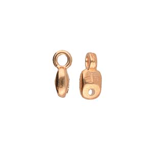 Vourkoti, Superduo Bead end Rose Gold Plate, 6 pieces