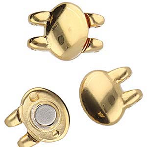 Kypri II, Superduo Magnetic Clasp 24K Gold Plate, 1 piece