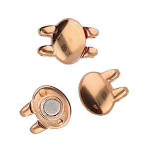Kypri II, Superduo Magnetic Clasp Rose Gold Plate, 1 piece
