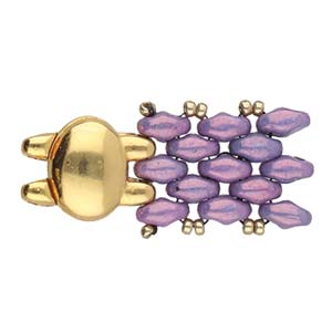 Kypri II, Superduo Magnetic Clasp 24K Gold Plate, 1 piece