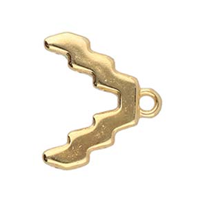 Menites, Superduo Bead End 24K Gold Plate, 2 pieces
