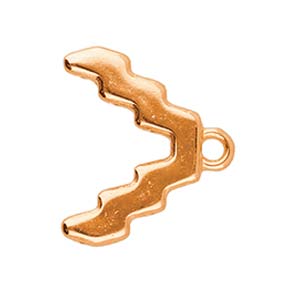 Menites, Superduo Bead End Rose Gold Plate, 2 pieces