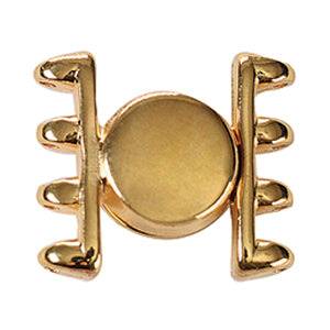 Ateni IV, Superduo Magnetic Clasp 24K Gold Plate, 1 piece