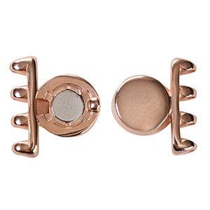 Ateni IV, Superduo Magnetic Clasp Rose Gold Plate, 1 piece