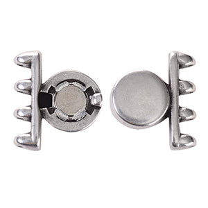 Ateni IV, Superduo Magnetic Clasp Silver Plate, 1 piece