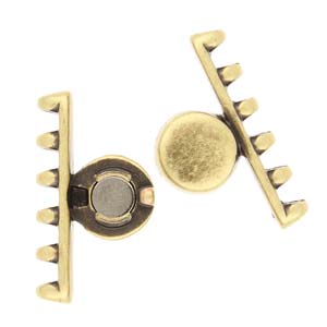 Ateni VI, Superduo Magnetic Clasp Clasp Antique Brass Plate, 1 piece