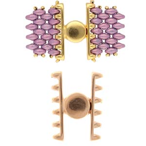 Ateni VI, Superduo Magnetic Clasp Clasp Rose Gold Plate, 1 piece